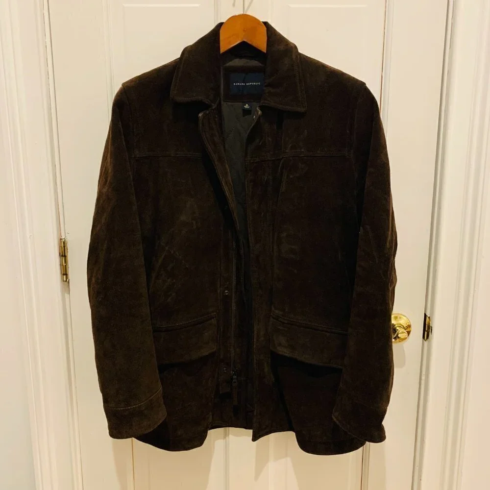 Banana Republic Heavy Weight Suede Leather Jacket